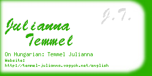 julianna temmel business card